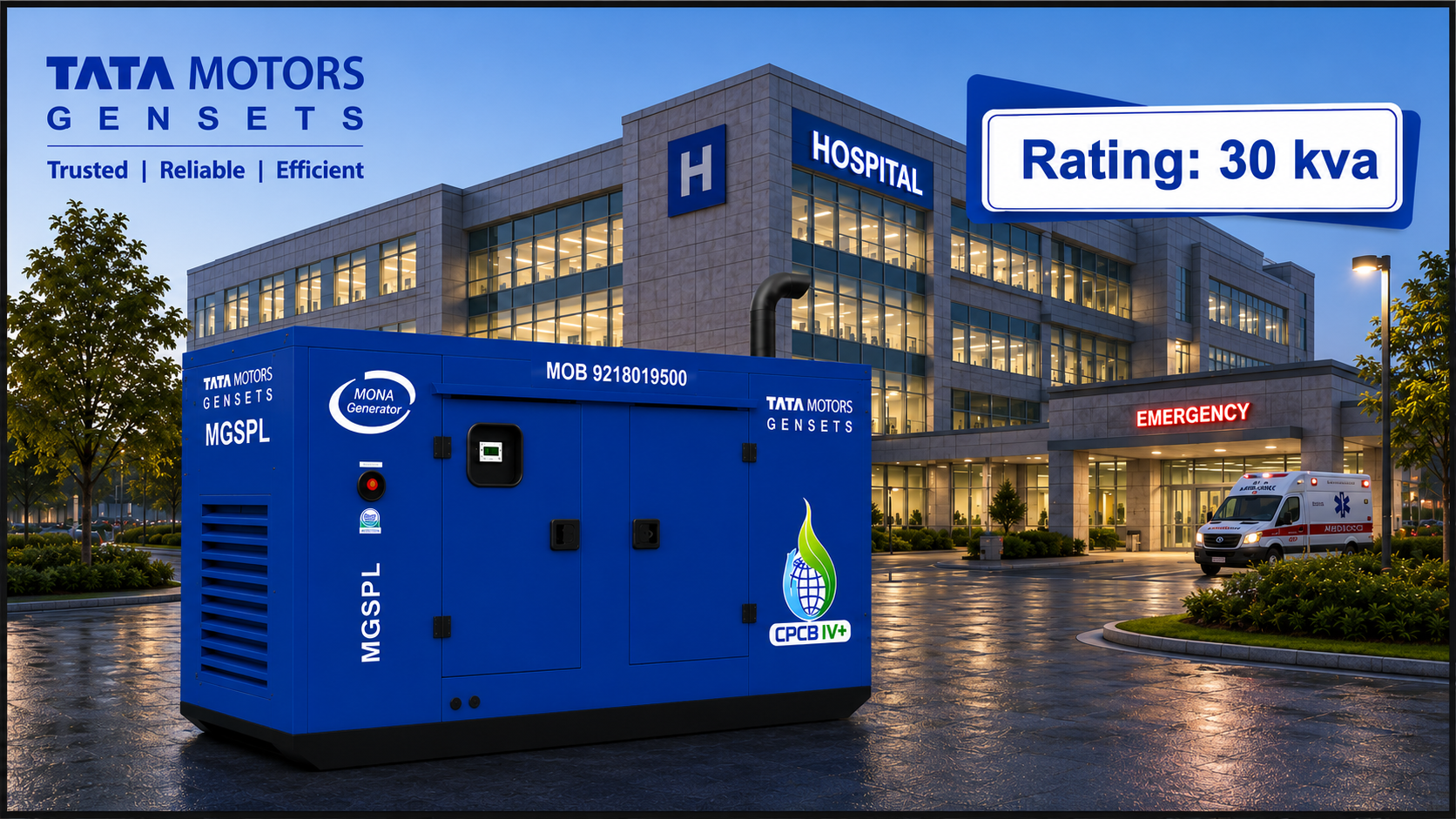 30 KVA Tata Motor Gensets in Rajasthan